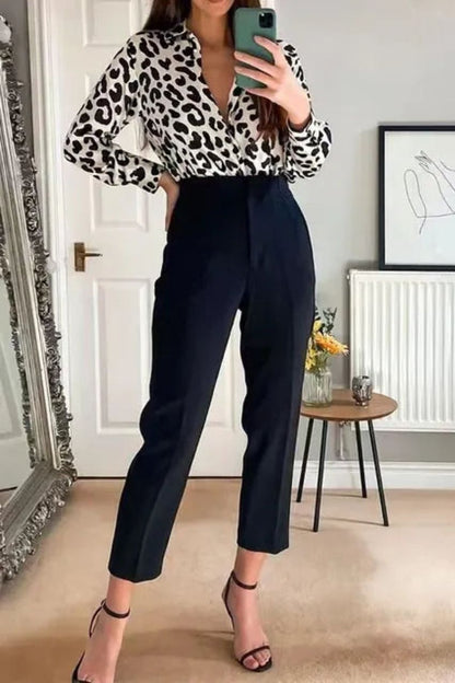 High waist tailored pants